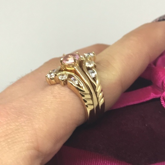 Swarovski crystal ring 14k gold plate - Picture 4 of 8